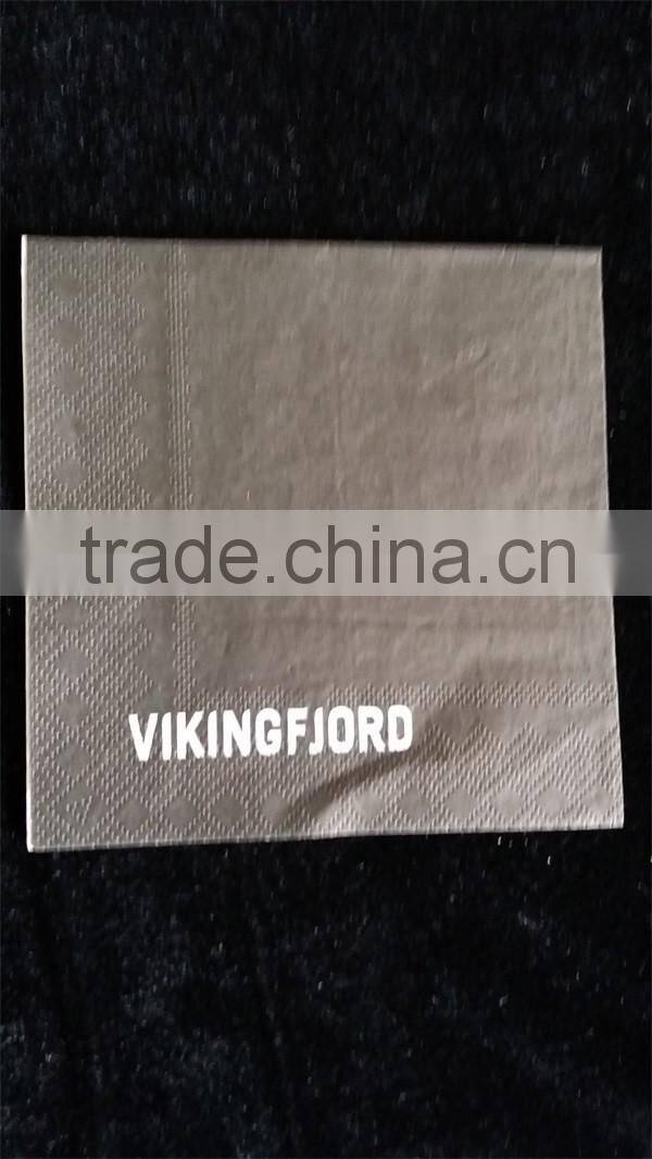 20 Plain Solid Colors 2ply Luncheon Dinner Napkins Paper logo printed by customers Black