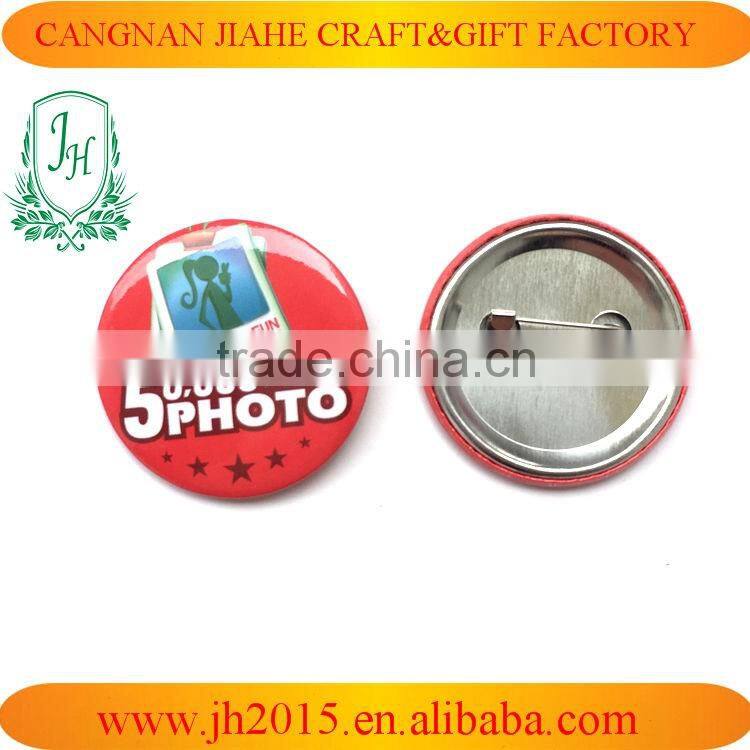 Promotional high quality cheap price custom button badge tin badge maker