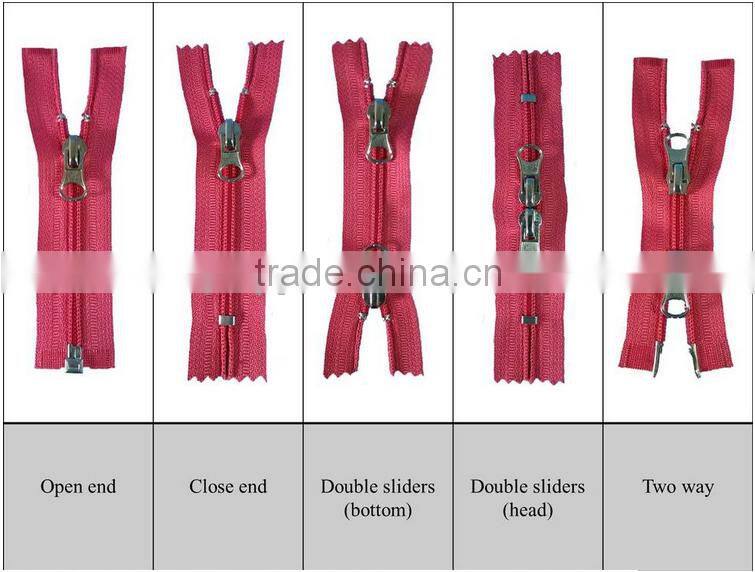 2015 hot sale #8 coil zipper open end cheap price nylon zipper