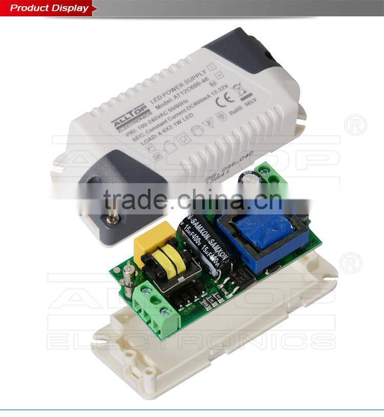 High efficiency 12w 500ma constant current led supplies