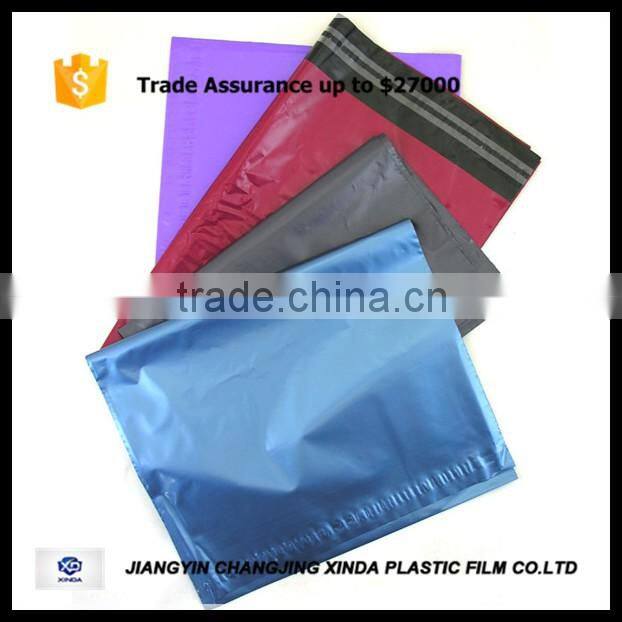 Colorful poly plastic mailing bag LDPE self adhesive good strength