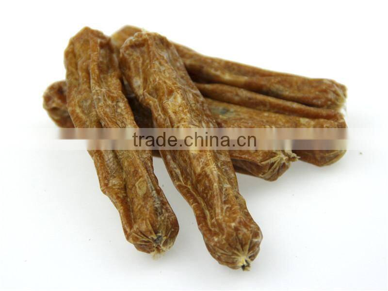 2015 new wholesale OEM dry rabbit with vegetable fillet dog snacks