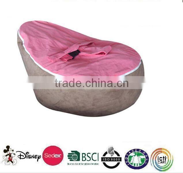 new product outdoor baby bean bag chair with harness/hot pink bean bag chairs