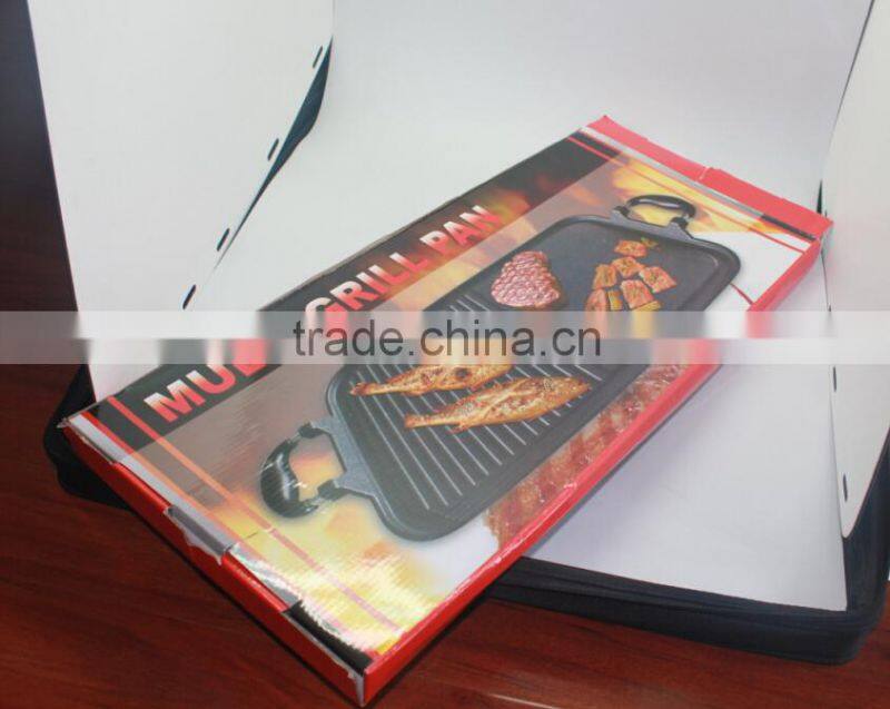 Die cast aluminium non stick flat grill pan