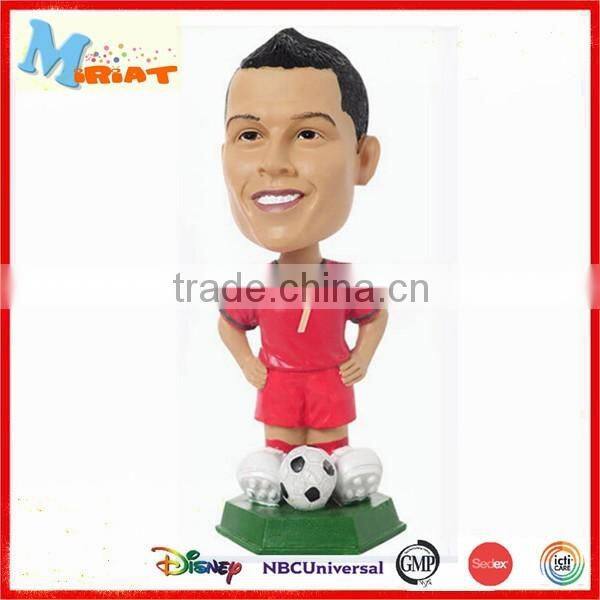Lifelike funny pvc miniature soccer player figure toys