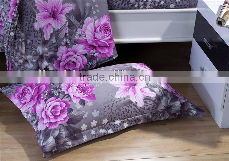 cotton printed flower design bed sheet/flower design bed sheet