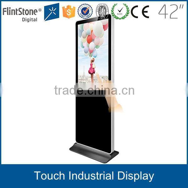 42" i phone outlook design large touch screen display, stand 42 inch touch screen kiosk terminal, information kiosk lcd monitor