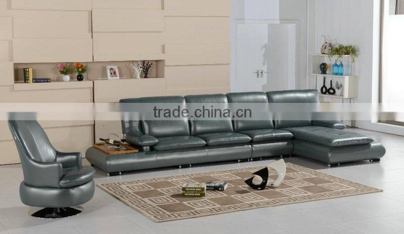Modern Cow leather Home used black High Quality Promotion Living Room Furniture AL706-1