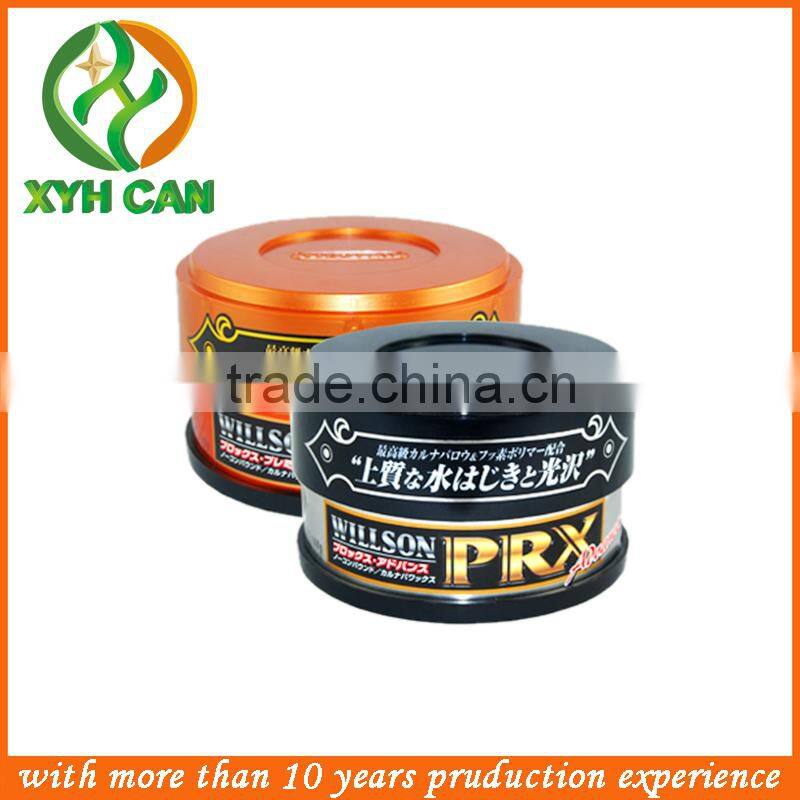 full color printed round car wax tin container,car wax can