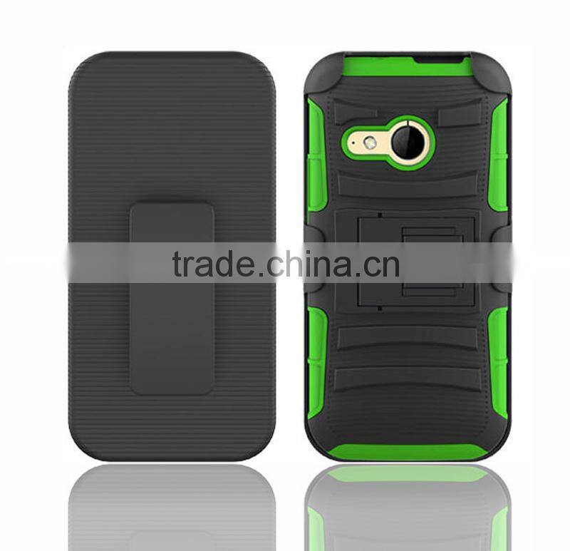 For HTC One M8 mini hybrid shockproof holster cover