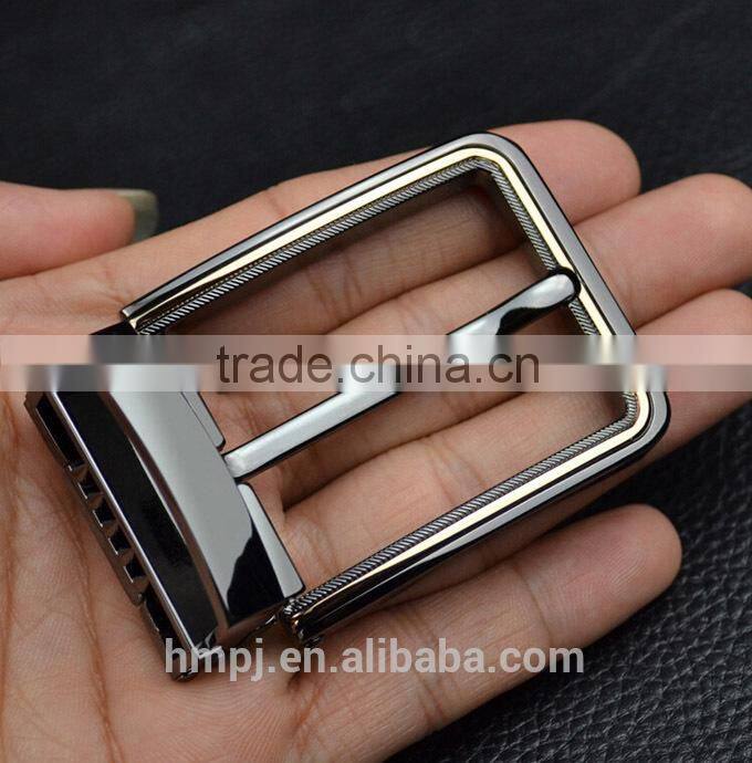 Classic style metal pin belt buckle for belt with end clip