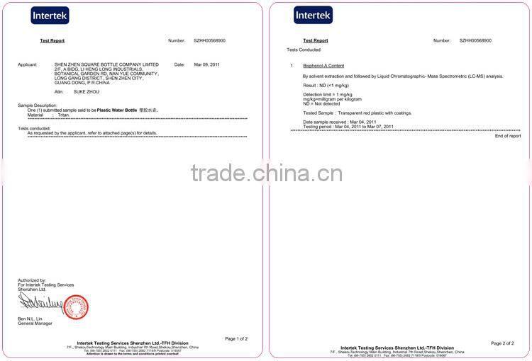 Frosted water bottle with 350ML