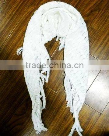 fashion lady acrylic knitted triangle shawl
