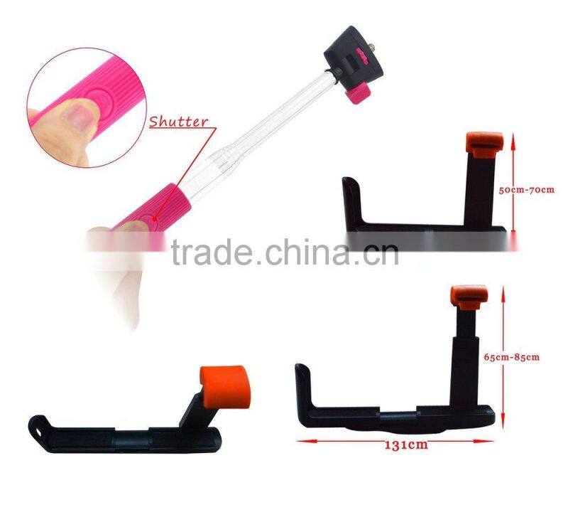 Handheld selfie monopod for mobile phone,wireless mobile phone monopod with color box