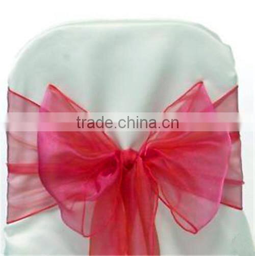 2014 Wedding Fashional Hot Sale Colorful Organza Chair Sash