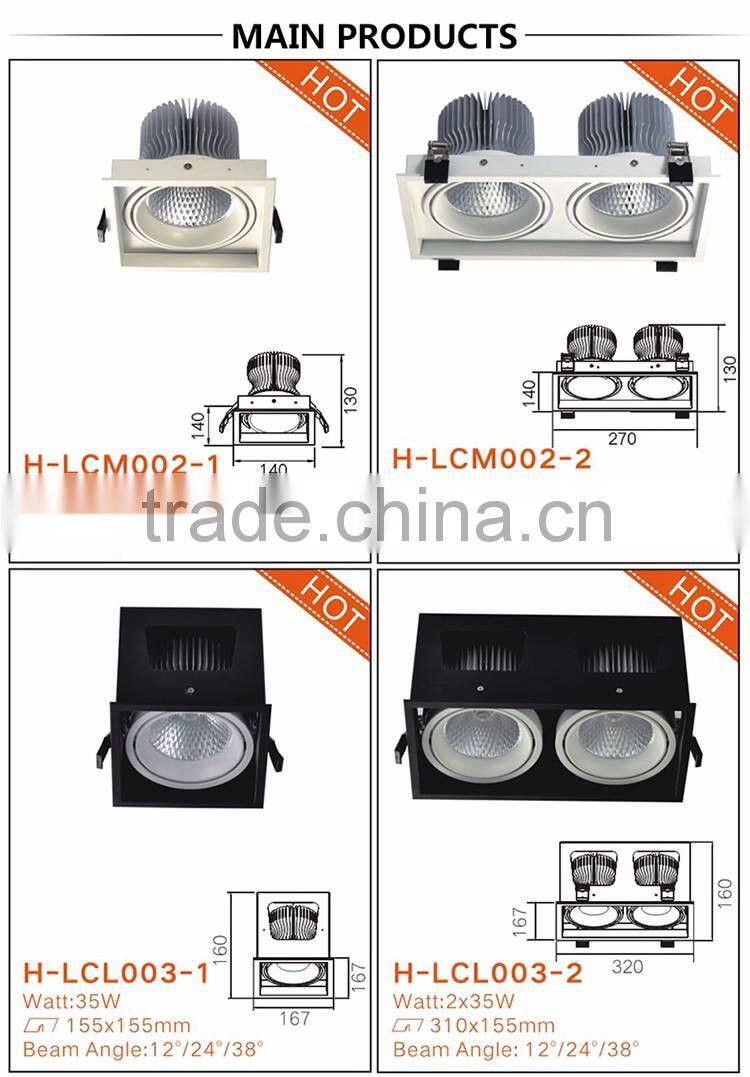 Project office 20w*2 adjustable cob led double downlight