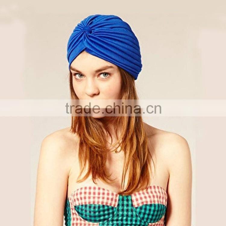 2016 new fashion style Hot Women Knit hijab tube turban headband , polyester caps