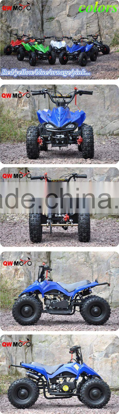 QWMOTO CE 2015 new 4 wheeler mini Motorcycle Type 49cc mini Sports Quad Bike 49cc ATV for kids with electric start