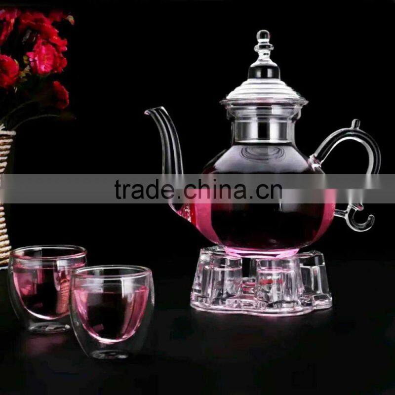 Top sales glass pot and glass tea pot and glass water pot to Europe with FDA