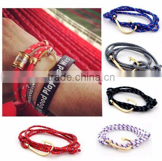 2016 Navy Fashion Fish Hook Charm Bracelet Wholesale