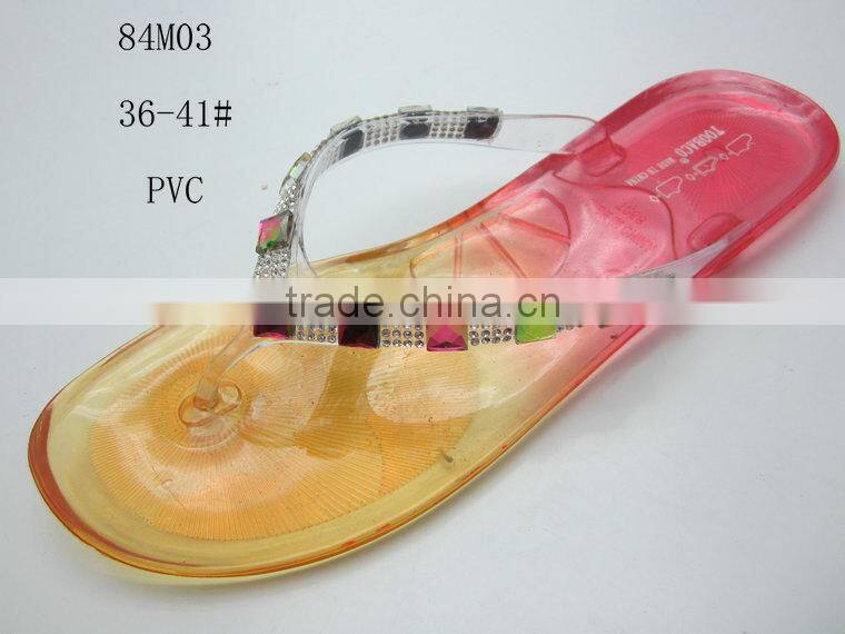 Hot Selling and Fashion PCU Women Flipflops for 2014Summer