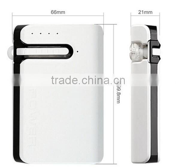 best quality power bank with bluetooth earphones headphones input dc5v for iphone ipad mobile phone accessories