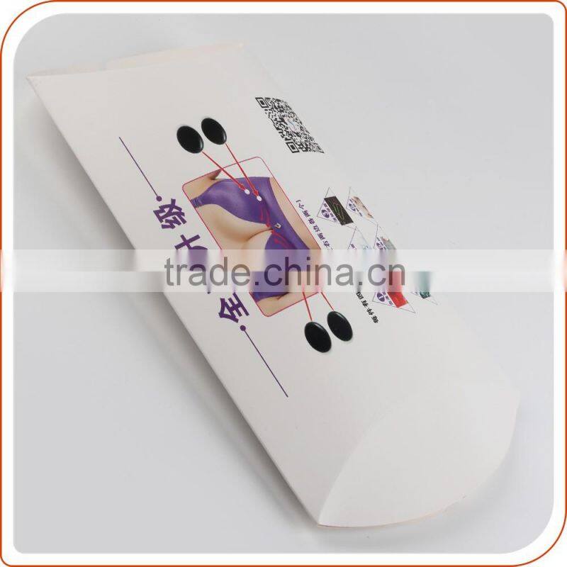 Colorful printing pillow shaped custom cardboard gift lingerie packaging design box