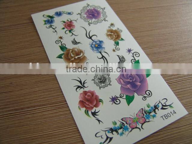 2015 hot selling tattoo sticker,temporary tattoo sticker,Eco-friendly Non-toxic Gold tattoo sticker