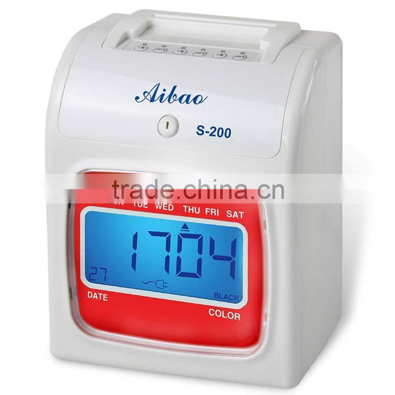 punch time card attendance machine