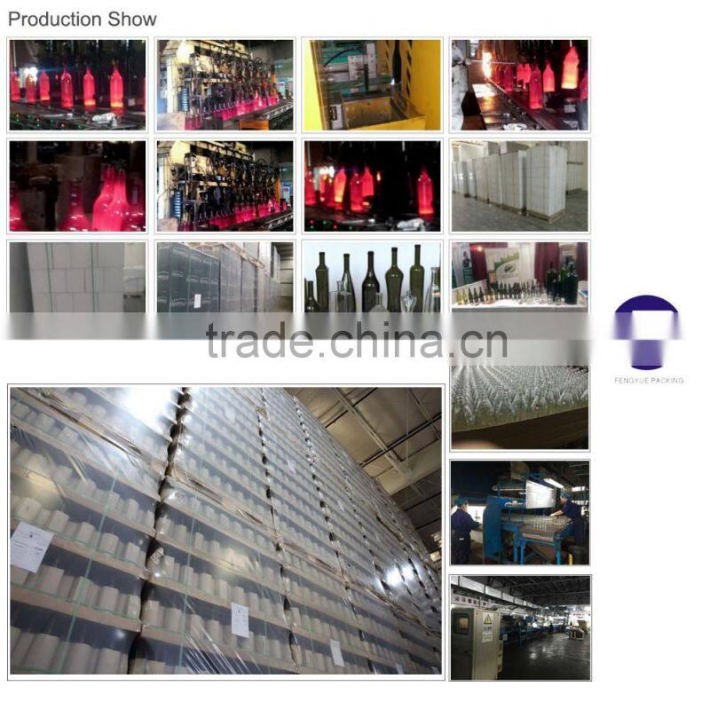 Cheap colourful 320ml glass wine bottles