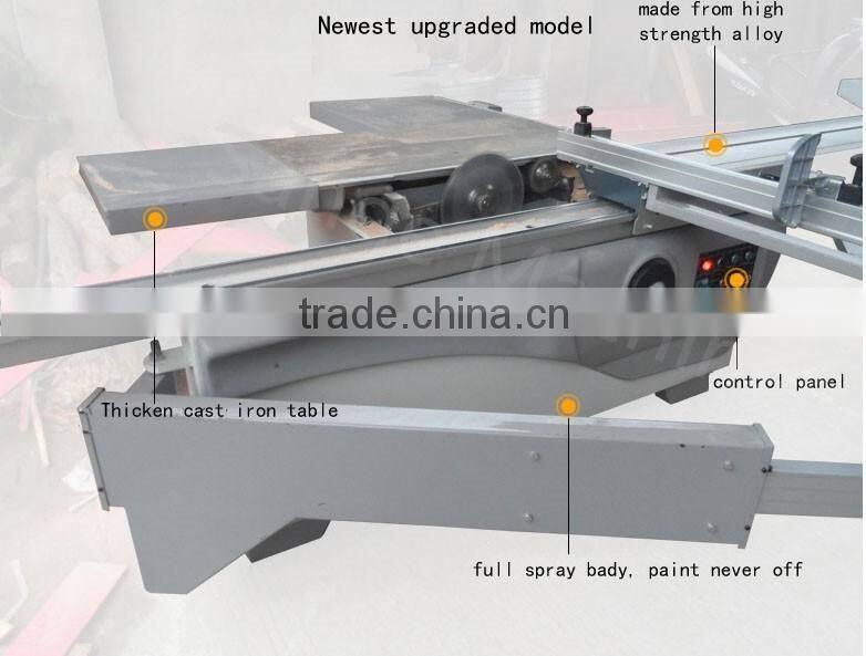 Wood cutting panel table saw
