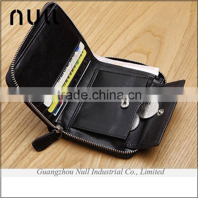 Portable High Quality Custom Leather Zipper Coin Purse