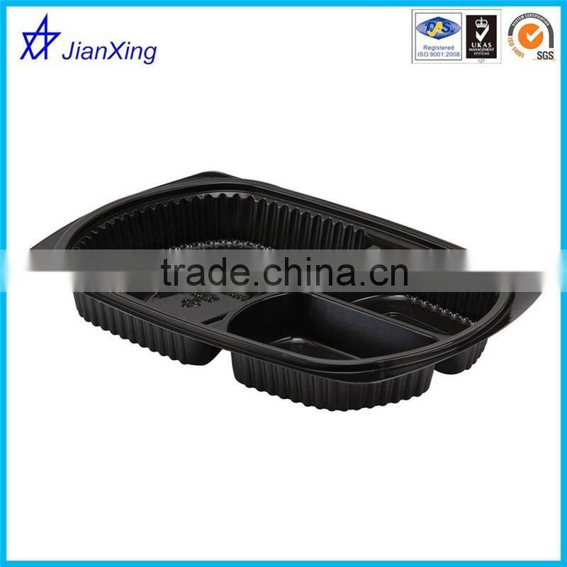 Black Rectangular Plastic Microwavable Container