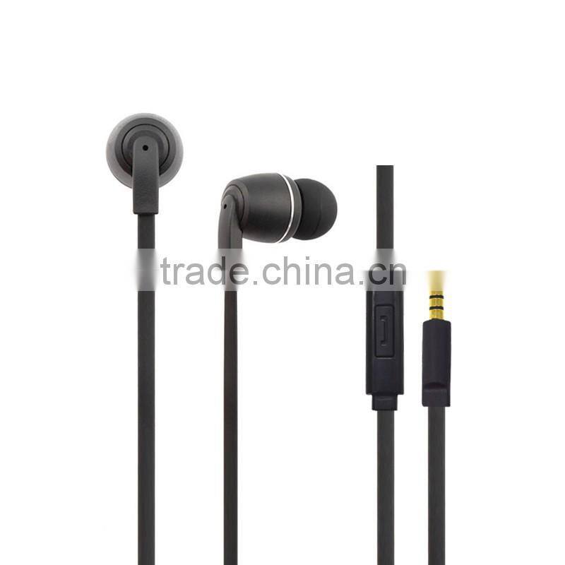 Metal earphone earpiece earbuds and headphones high quality headset with mic, oem headphones manufacturer in ear earphones 2016