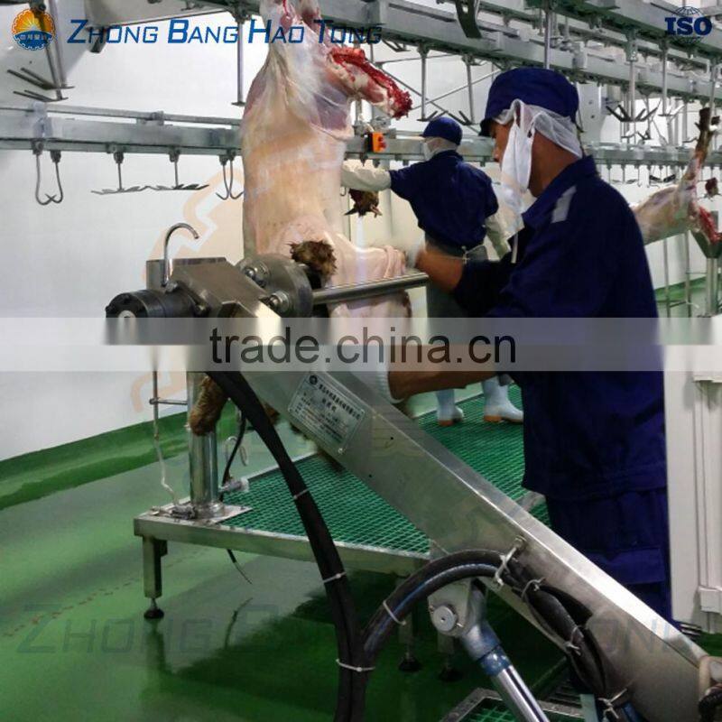shackling and bleeding conveyor for sheep goat slaughterhouse plant