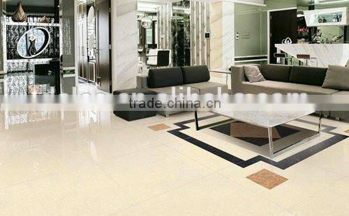 Nano Finished Ivory/Beige Soluble Salt Polished Porcelain Floor Stock Tiles