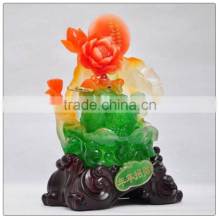 Jade color Money frog feng shui statue ,Large size money frog