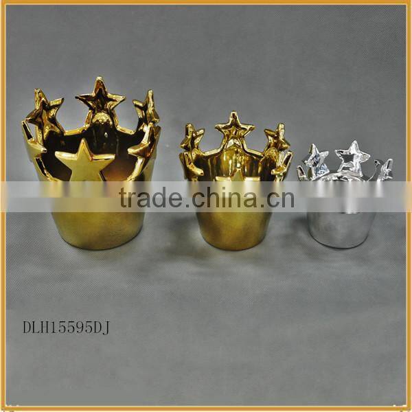 direct factory bulk ceramic tealight candle holders with star