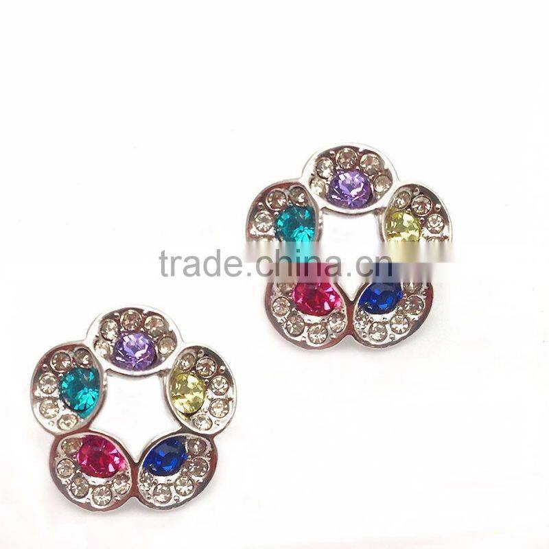 rainbow design flower necklace and earring fashion jewelry sets