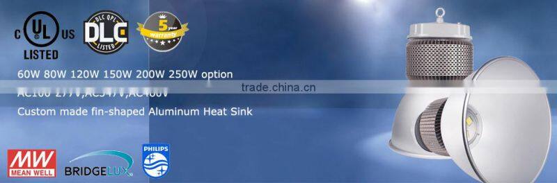 250W LED high bay light UL approval led high bay light Meanwell Bridgelux LED low price 250W high bay light