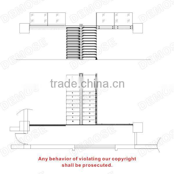 modern railing stair with colorful led light