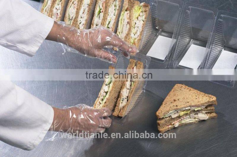 Clear PE disposable plastic gloves for household and restaurant,disposable PE glove