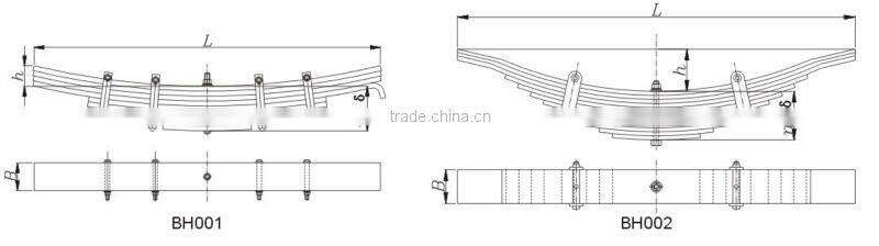 Sup9 trailer leaf spring for bogie and suspension