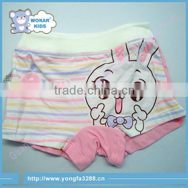 Cute Rabbit Girl Soft Cotton Boxer Briefs Kids Underwear