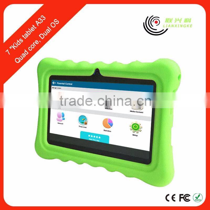 China manufacturer kids 7 inch drawing tablet pc with case handle