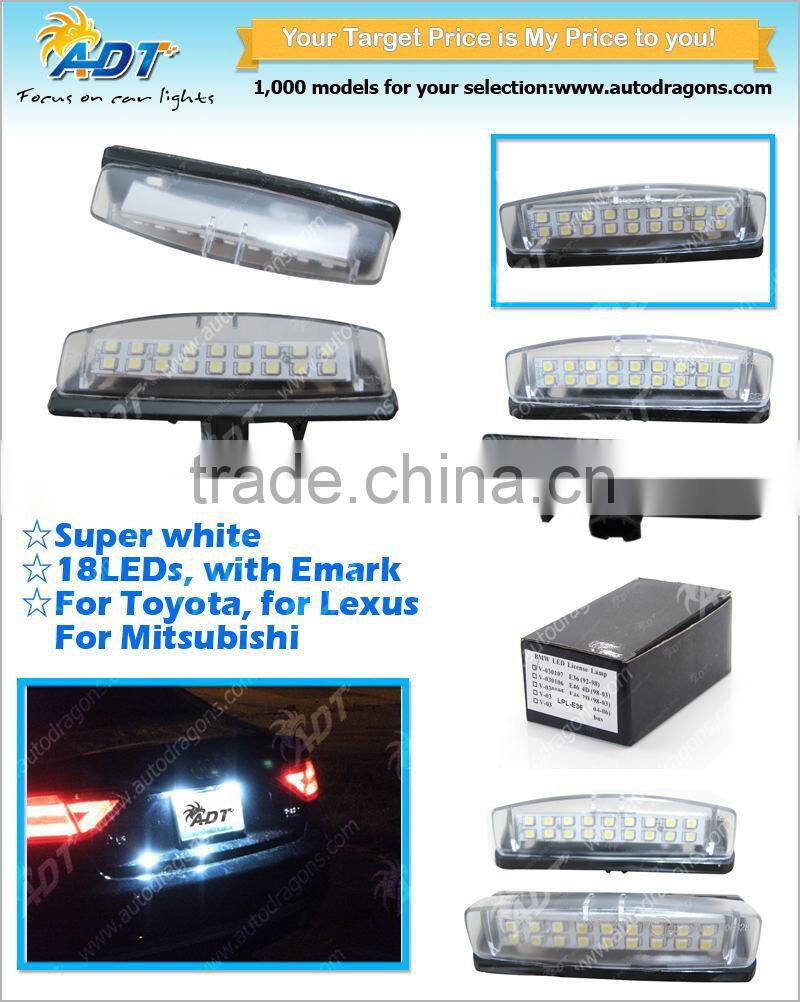 Canbus super white license plate lamp for Toyota for Lexus for Mitsubishi with Emark