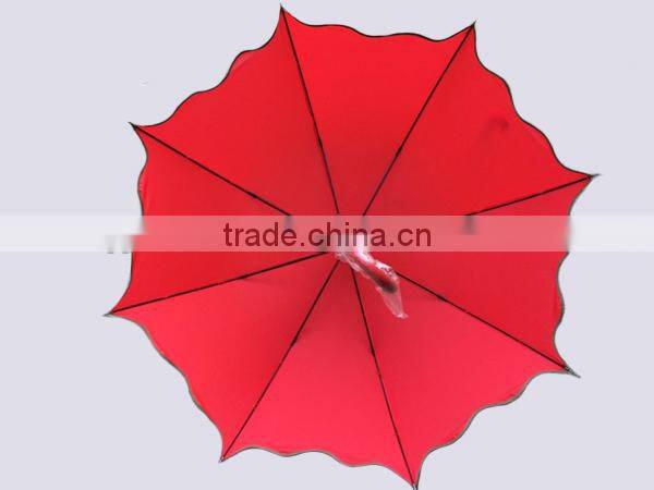 Long Handle Umbrella, Rain Umbrella with Feminine Edging