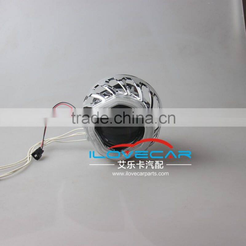 LED angel eye projector lens kit, 2016 new H1 flash hid projector lens