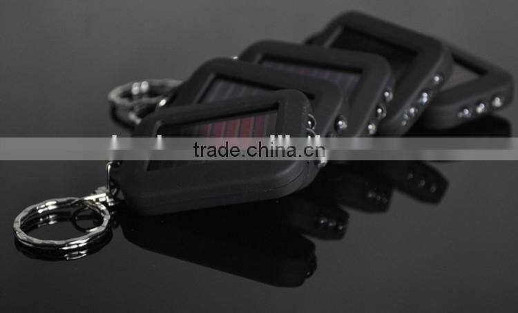 Car company promotional gifts custom, solar keychain with LED lights