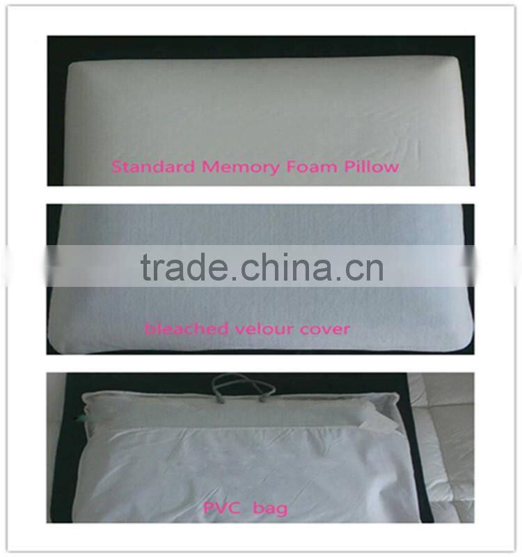 Luxury Standard Memory Foam Pillow with Bleached Velour Cover